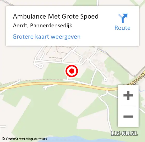 Locatie op kaart van de 112 melding: Ambulance Met Grote Spoed Naar Aerdt, Pannerdensedijk op 10 augustus 2022 15:21