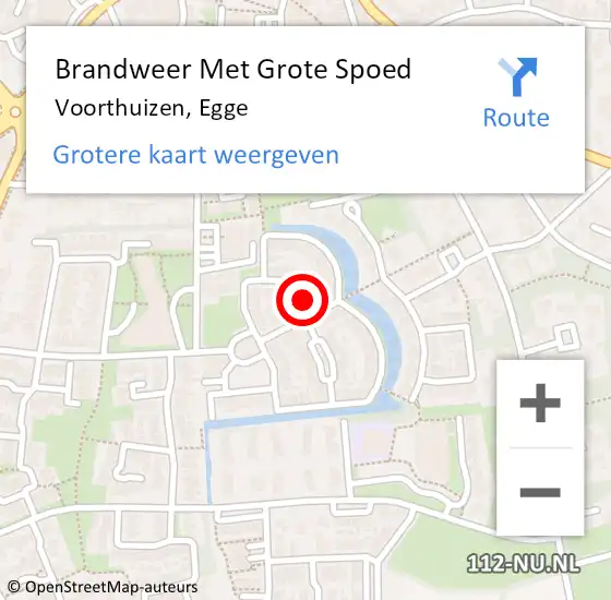 Locatie op kaart van de 112 melding: Brandweer Met Grote Spoed Naar Voorthuizen, Egge op 10 augustus 2022 15:30