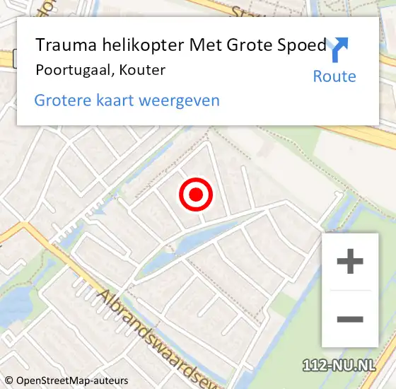 Locatie op kaart van de 112 melding: Trauma helikopter Met Grote Spoed Naar Poortugaal, Kouter op 10 augustus 2022 17:29