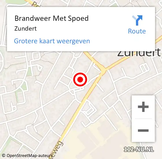 Locatie op kaart van de 112 melding: Brandweer Met Spoed Naar Zundert op 10 augustus 2022 17:59