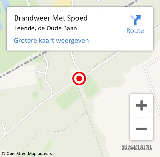 Locatie op kaart van de 112 melding: Brandweer Met Spoed Naar Leende, de Oude Baan op 10 augustus 2022 20:04