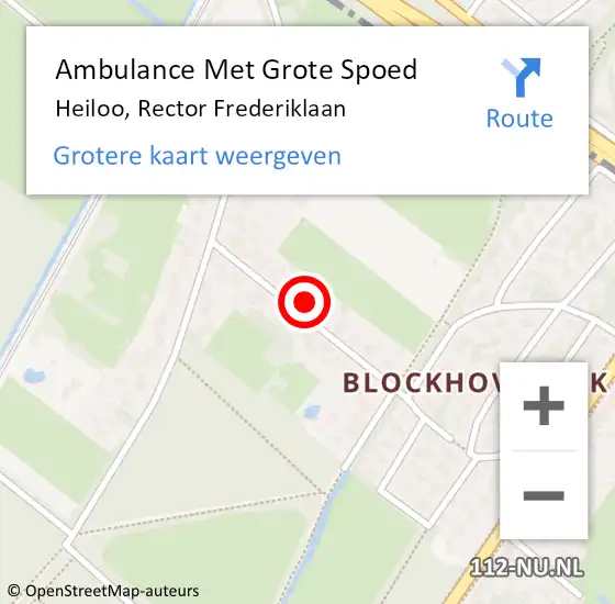 Locatie op kaart van de 112 melding: Ambulance Met Grote Spoed Naar Heiloo, Rector Frederiklaan op 10 augustus 2022 20:39