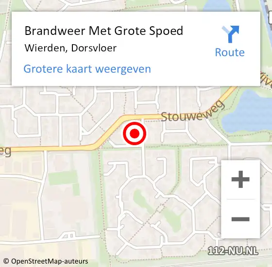 Locatie op kaart van de 112 melding: Brandweer Met Grote Spoed Naar Wierden, Dorsvloer op 10 augustus 2022 23:24