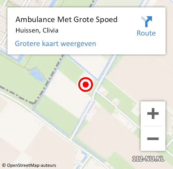 Locatie op kaart van de 112 melding: Ambulance Met Grote Spoed Naar Huissen, Clivia op 11 augustus 2022 07:43