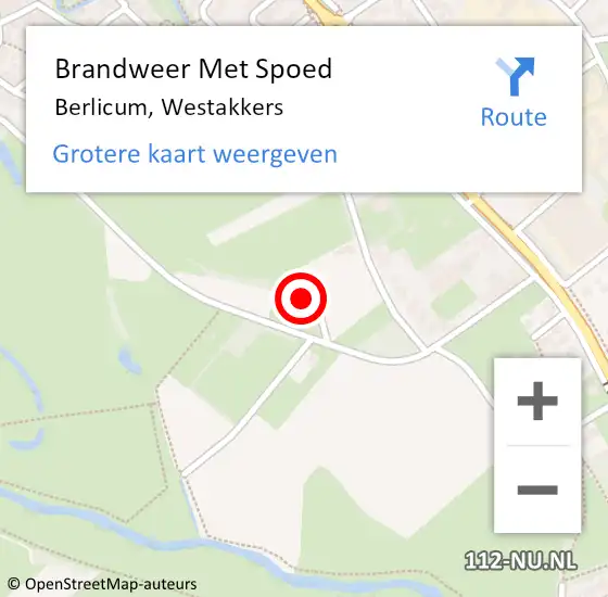 Locatie op kaart van de 112 melding: Brandweer Met Spoed Naar Berlicum, Westakkers op 11 augustus 2022 13:11