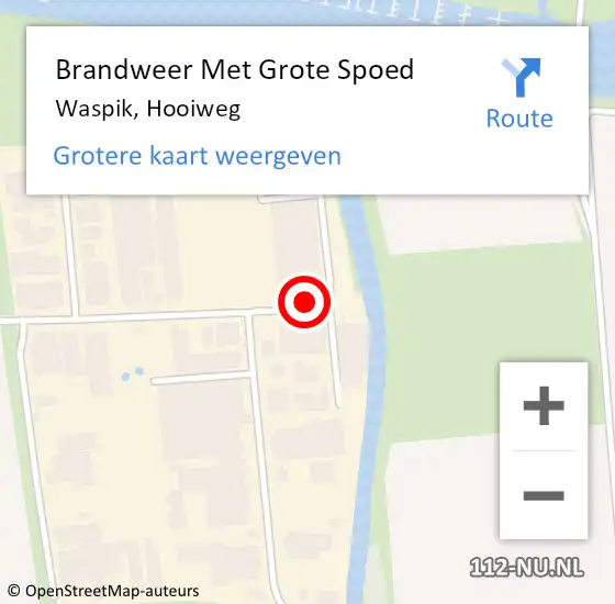 Locatie op kaart van de 112 melding: Brandweer Met Grote Spoed Naar Waspik, Hooiweg op 26 juli 2014 02:05