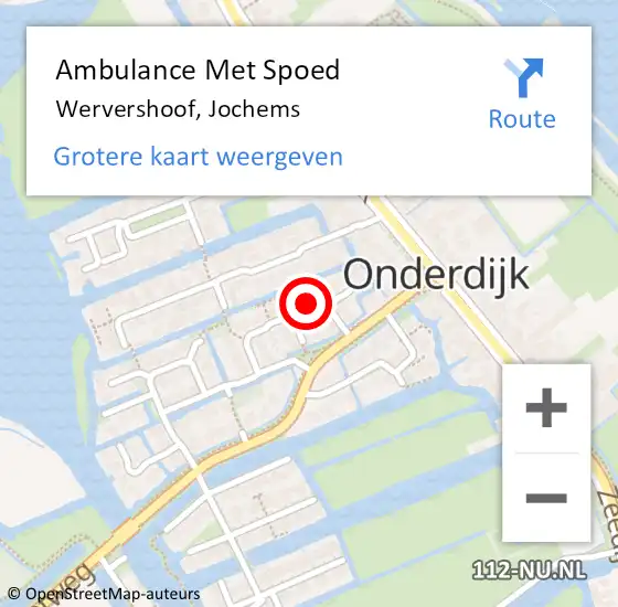 Locatie op kaart van de 112 melding: Ambulance Met Spoed Naar Wervershoof, Jochems op 12 augustus 2022 09:05