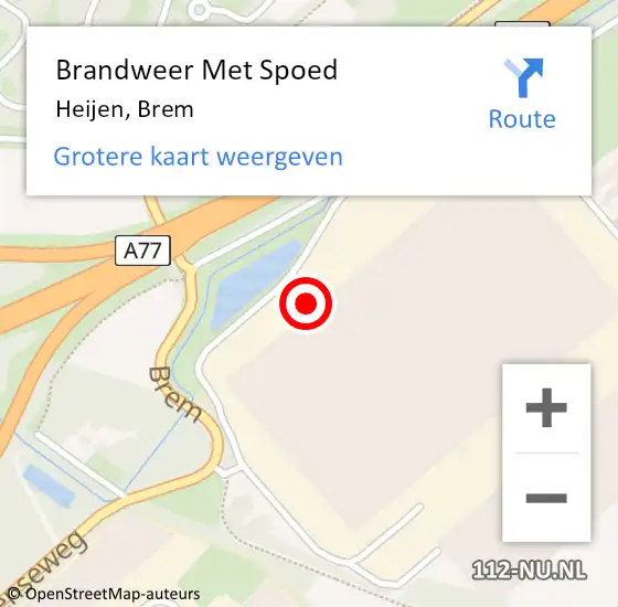 Locatie op kaart van de 112 melding: Brandweer Met Spoed Naar Heijen, Brem op 12 augustus 2022 10:29