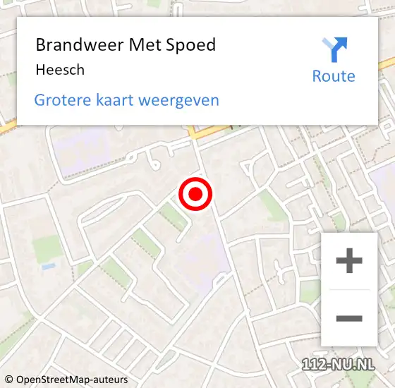 Locatie op kaart van de 112 melding: Brandweer Met Spoed Naar Heesch op 12 augustus 2022 11:44