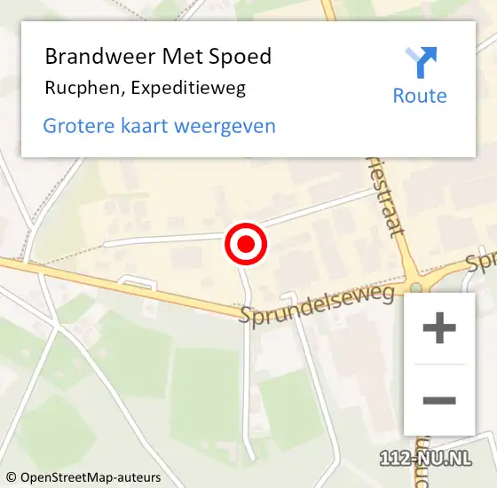 Locatie op kaart van de 112 melding: Brandweer Met Spoed Naar Rucphen, Expeditieweg op 12 augustus 2022 12:56