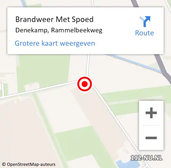 Locatie op kaart van de 112 melding: Brandweer Met Spoed Naar Denekamp, Rammelbeekweg op 12 augustus 2022 14:26