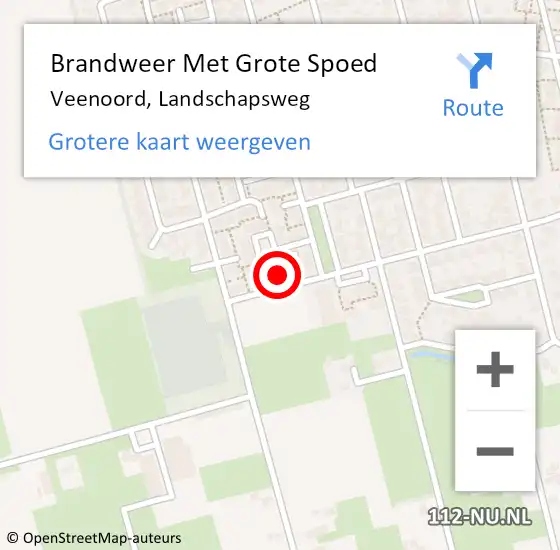 Locatie op kaart van de 112 melding: Brandweer Met Grote Spoed Naar Veenoord, Landschapsweg op 12 augustus 2022 14:37
