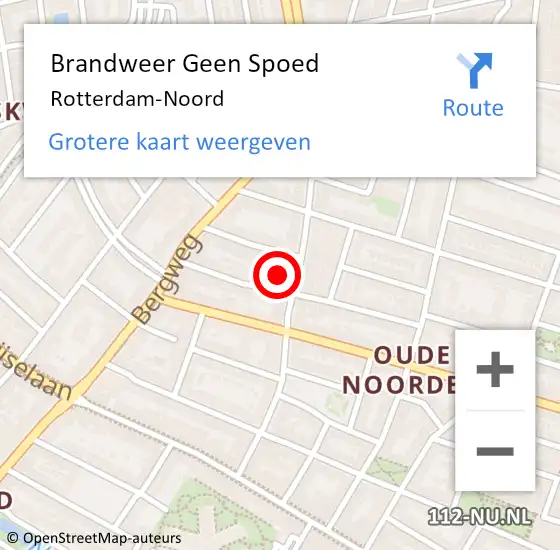 Locatie op kaart van de 112 melding: Brandweer Geen Spoed Naar Rotterdam-Noord op 26 juli 2014 04:58