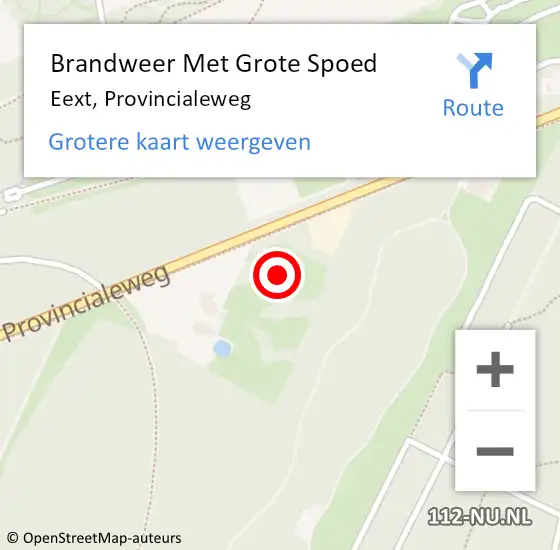 Locatie op kaart van de 112 melding: Brandweer Met Grote Spoed Naar Eext, Provincialeweg op 12 augustus 2022 19:31