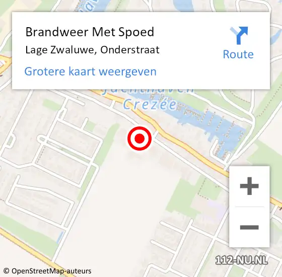 Locatie op kaart van de 112 melding: Brandweer Met Spoed Naar Lage Zwaluwe, Onderstraat op 13 augustus 2022 12:21