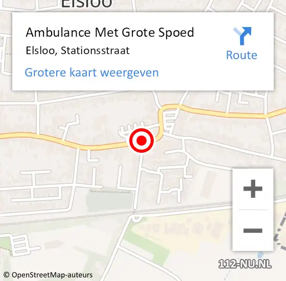 Locatie op kaart van de 112 melding: Ambulance Met Grote Spoed Naar Elsloo, Stationsstraat op 13 augustus 2022 16:14