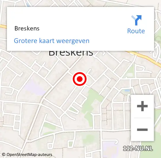 Locatie op kaart van de 112 melding:  Breskens op 13 augustus 2022 16:57