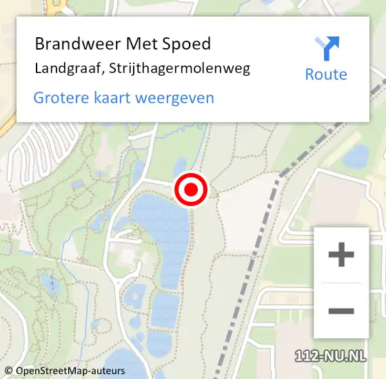 Locatie op kaart van de 112 melding: Brandweer Met Spoed Naar Landgraaf, Strijthagermolenweg op 13 augustus 2022 18:32