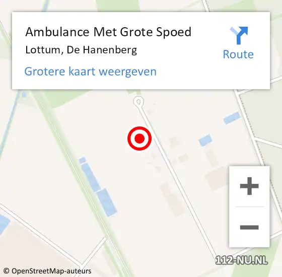 Locatie op kaart van de 112 melding: Ambulance Met Grote Spoed Naar Lottum, De Hanenberg op 26 juli 2014 10:00