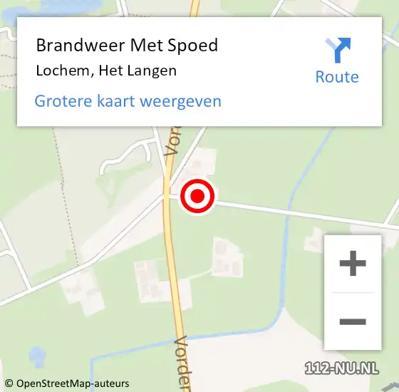 Locatie op kaart van de 112 melding: Brandweer Met Spoed Naar Lochem, Het Langen op 13 augustus 2022 22:06