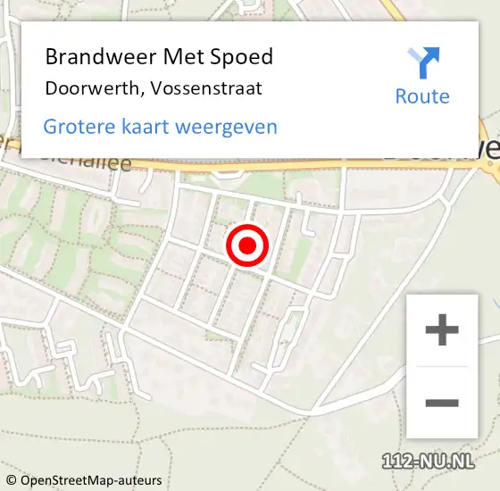 Locatie op kaart van de 112 melding: Brandweer Met Spoed Naar Doorwerth, Vossenstraat op 14 augustus 2022 10:32