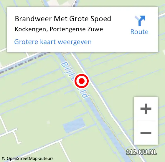 Locatie op kaart van de 112 melding: Brandweer Met Grote Spoed Naar Kockengen, Portengense Zuwe op 14 augustus 2022 11:14