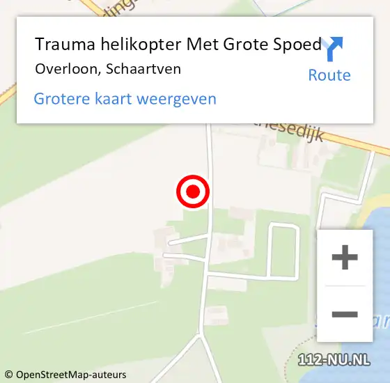 Locatie op kaart van de 112 melding: Trauma helikopter Met Grote Spoed Naar Overloon, Schaartven op 14 augustus 2022 13:33