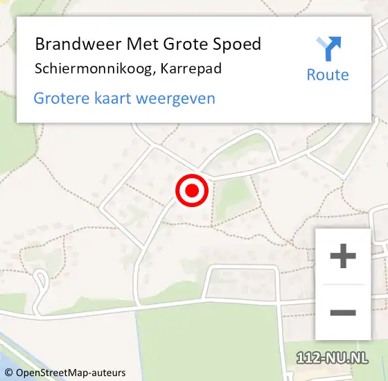 Locatie op kaart van de 112 melding: Brandweer Met Grote Spoed Naar Schiermonnikoog, Karrepad op 14 augustus 2022 15:43