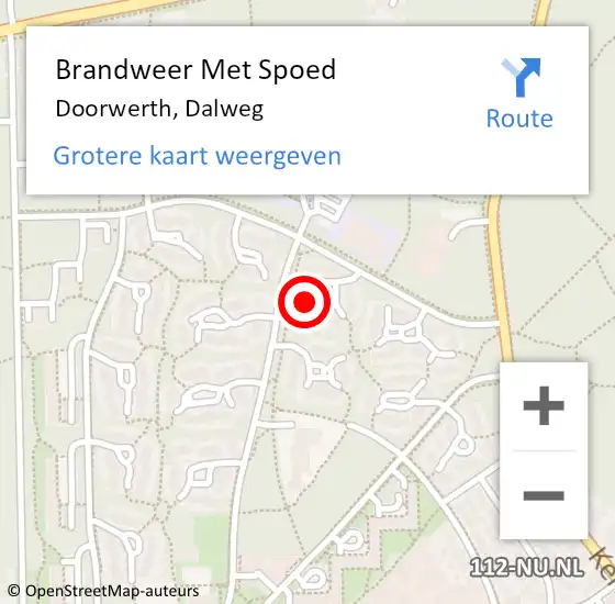 Locatie op kaart van de 112 melding: Brandweer Met Spoed Naar Doorwerth, Dalweg op 14 augustus 2022 16:56