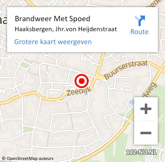 Locatie op kaart van de 112 melding: Brandweer Met Spoed Naar Haaksbergen, Jhr.von Heijdenstraat op 14 augustus 2022 21:21