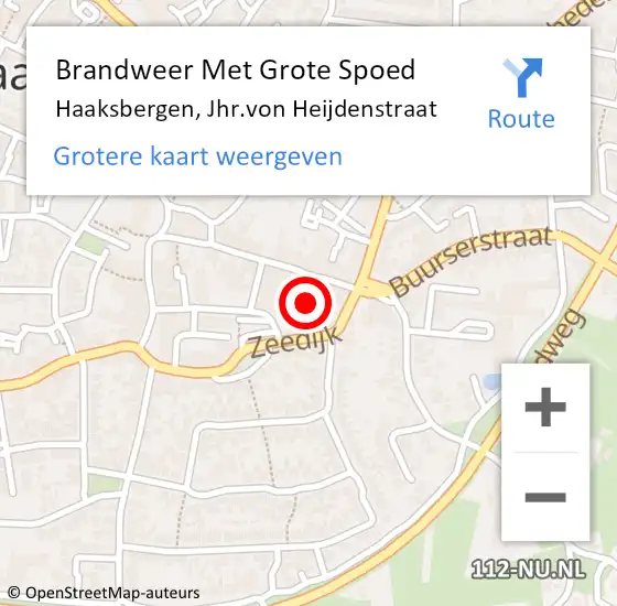 Locatie op kaart van de 112 melding: Brandweer Met Grote Spoed Naar Haaksbergen, Jhr.von Heijdenstraat op 14 augustus 2022 21:23