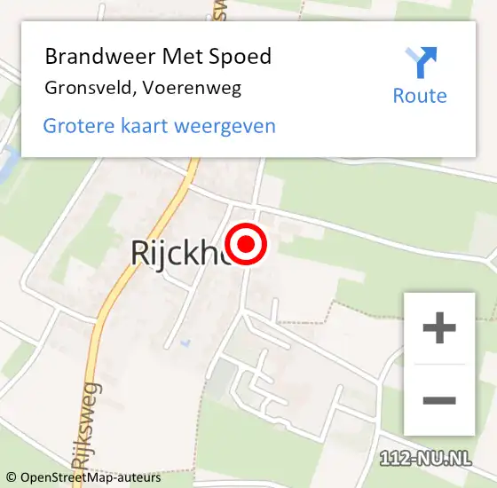 Locatie op kaart van de 112 melding: Brandweer Met Spoed Naar Gronsveld, Voerenweg op 14 augustus 2022 21:50