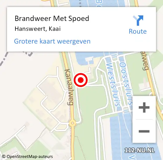 Locatie op kaart van de 112 melding: Brandweer Met Spoed Naar Hansweert, Kaai op 15 augustus 2022 04:04