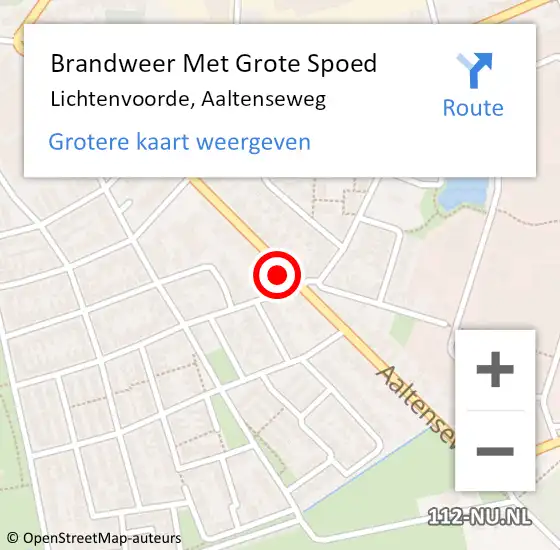 Locatie op kaart van de 112 melding: Brandweer Met Grote Spoed Naar Lichtenvoorde, Aaltenseweg op 15 augustus 2022 09:27