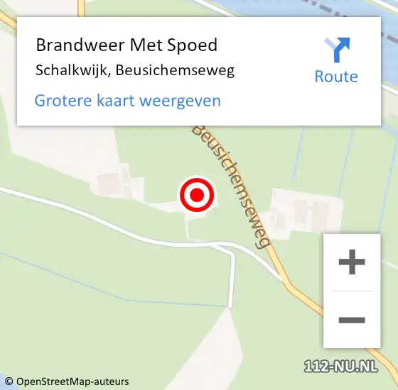 Locatie op kaart van de 112 melding: Brandweer Met Spoed Naar Schalkwijk, Beusichemseweg op 15 augustus 2022 12:06