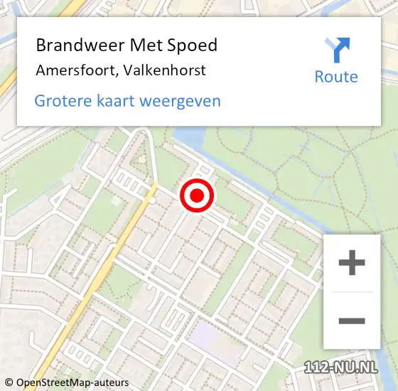 Locatie op kaart van de 112 melding: Brandweer Met Spoed Naar Amersfoort, Valkenhorst op 15 augustus 2022 18:00