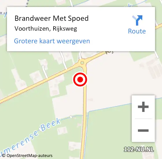 Locatie op kaart van de 112 melding: Brandweer Met Spoed Naar Voorthuizen, Rijksweg op 15 augustus 2022 18:55