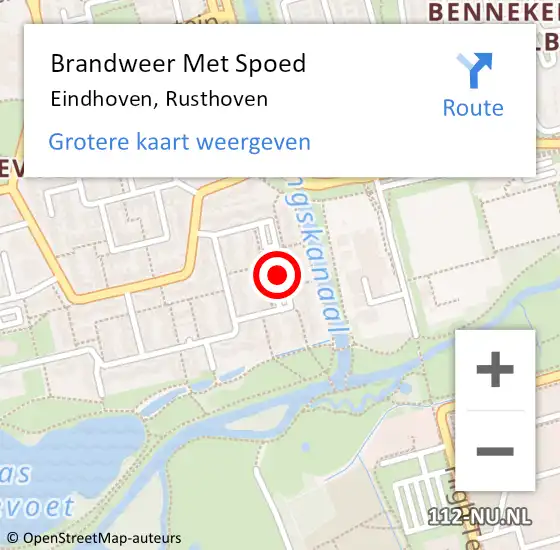 Locatie op kaart van de 112 melding: Brandweer Met Spoed Naar Eindhoven, Rusthoven op 16 augustus 2022 03:44