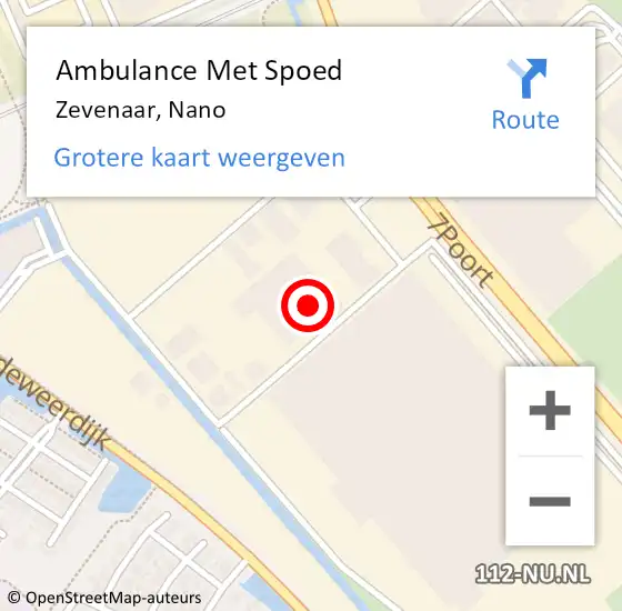 Locatie op kaart van de 112 melding: Ambulance Met Spoed Naar Zevenaar, Nano op 16 augustus 2022 10:35