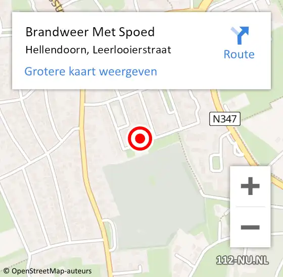 Locatie op kaart van de 112 melding: Brandweer Met Spoed Naar Hellendoorn, Leerlooierstraat op 16 augustus 2022 13:00