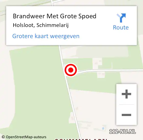 Locatie op kaart van de 112 melding: Brandweer Met Grote Spoed Naar Holsloot, Schimmelarij op 16 augustus 2022 18:03