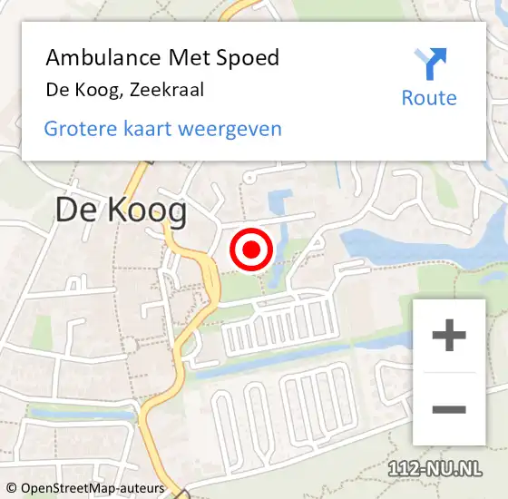 Locatie op kaart van de 112 melding: Ambulance Met Spoed Naar De Koog, Zeekraal op 16 augustus 2022 22:24