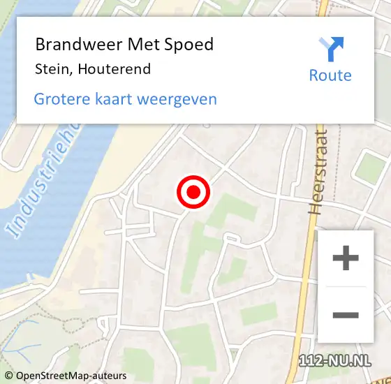 Locatie op kaart van de 112 melding: Brandweer Met Spoed Naar Stein, Houterend op 17 augustus 2022 00:48