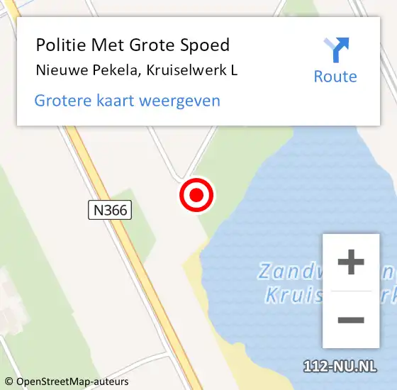 Locatie op kaart van de 112 melding: Politie Met Grote Spoed Naar Nieuwe Pekela, Kruiselwerk L op 17 augustus 2022 06:12