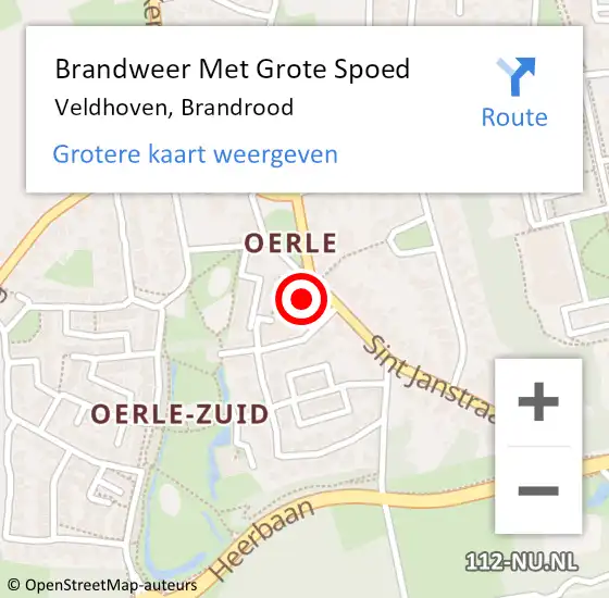 Locatie op kaart van de 112 melding: Brandweer Met Grote Spoed Naar Veldhoven, Brandrood op 17 augustus 2022 10:37