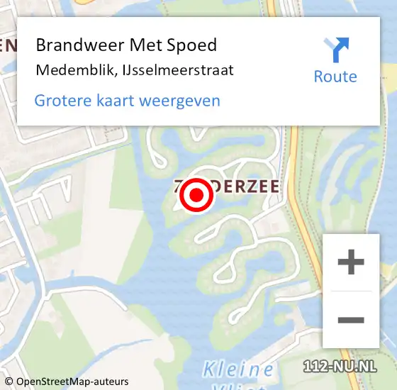 Locatie op kaart van de 112 melding: Brandweer Met Spoed Naar Medemblik, IJsselmeerstraat op 17 augustus 2022 10:50