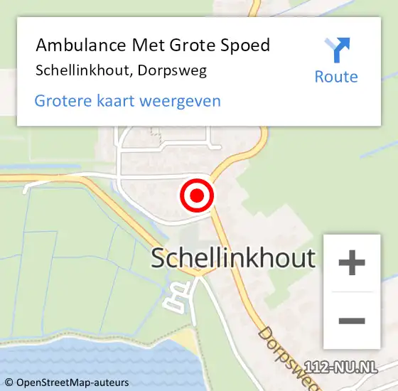 Locatie op kaart van de 112 melding: Ambulance Met Grote Spoed Naar Schellinkhout, Dorpsweg op 17 augustus 2022 13:45