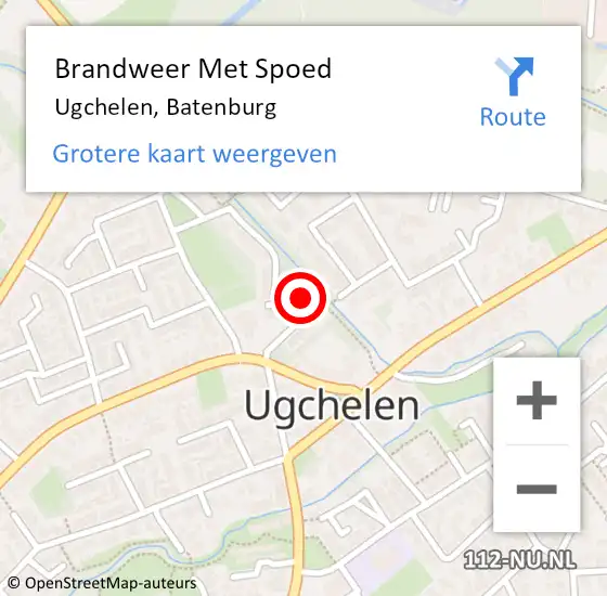 Locatie op kaart van de 112 melding: Brandweer Met Spoed Naar Ugchelen, Batenburg op 17 augustus 2022 17:38