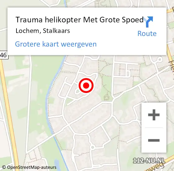 Locatie op kaart van de 112 melding: Trauma helikopter Met Grote Spoed Naar Lochem, Stalkaars op 17 augustus 2022 17:52