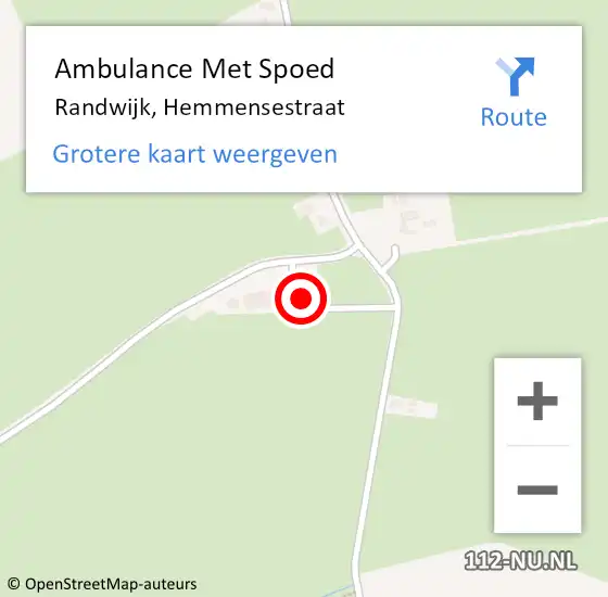 Locatie op kaart van de 112 melding: Ambulance Met Spoed Naar Randwijk, Hemmensestraat op 18 augustus 2022 08:33